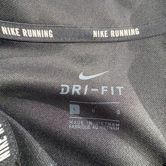 Nike Running Dri-Fit 1/4 Zip Pullover Men's Large Black Gray 648588-010 - Picture 2 of 8